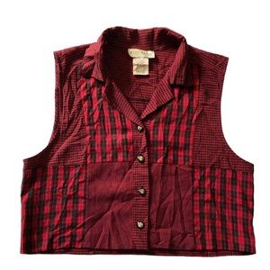 Women Miss Dorby Size 8 Red And Black Color Sleeveless Top - 0661